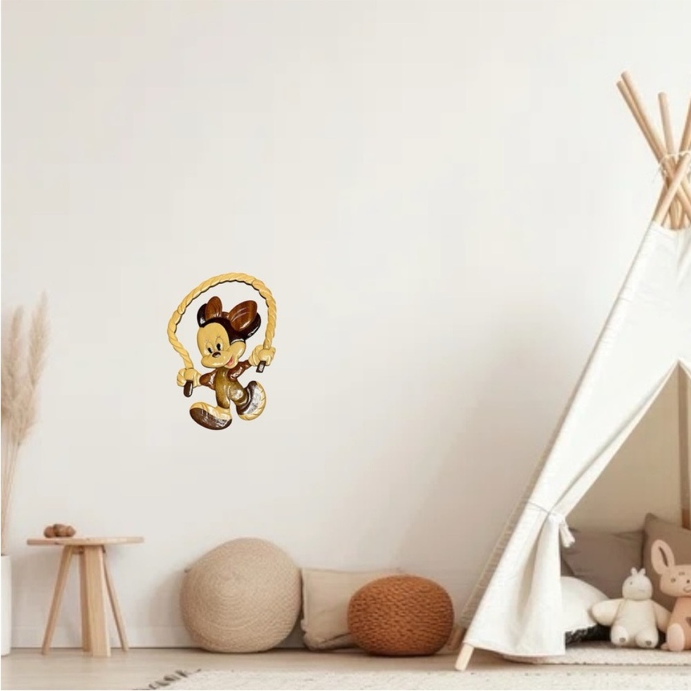 Vintage Disney Mini Mouse Wood Wall Art - Picture 2 of 7